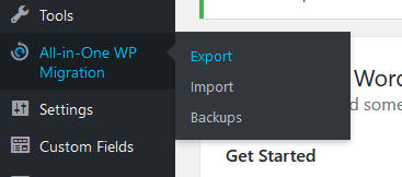 All-in-one wp migration